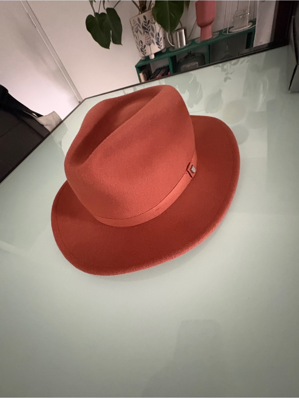 Brixton Rust Orange Wool Fedora Hat